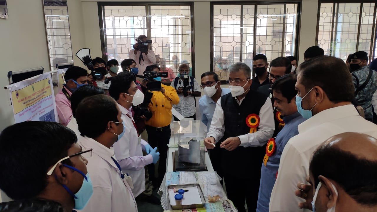 Demonstration Of Technologies To Hon Ble NITIN GADKARI Durin Inaugural Ceremony Of Veterinary Clinical Complex, NVC, Nagpur On 11 Sep 2021
